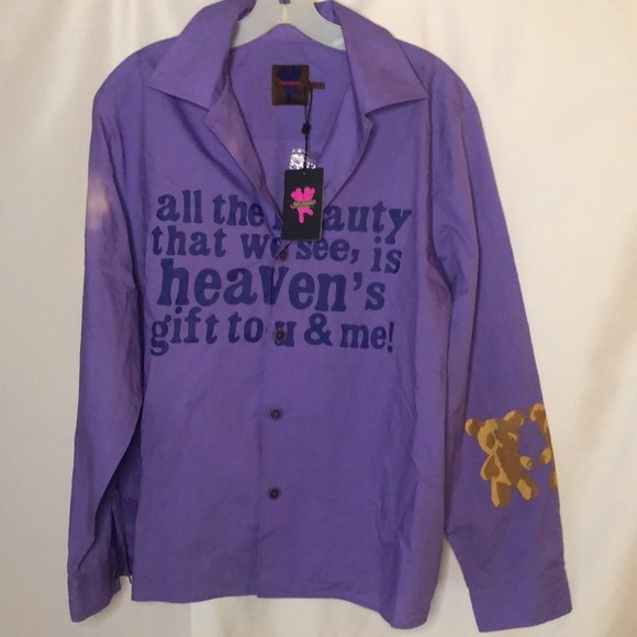 HEAVEN BY MARC JACOBS Men’s purple button down shirt. Size L. - Picture 12 of 15